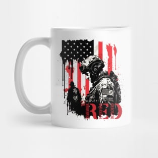 Red Remember Everyone Deployed Mug